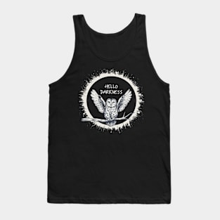 Nocturnal Whisper: Owl's Midnight Greeting Tank Top